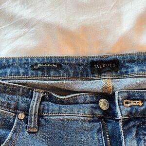 Talbots Slim Ankle Jean, Medium Wash, Size 14